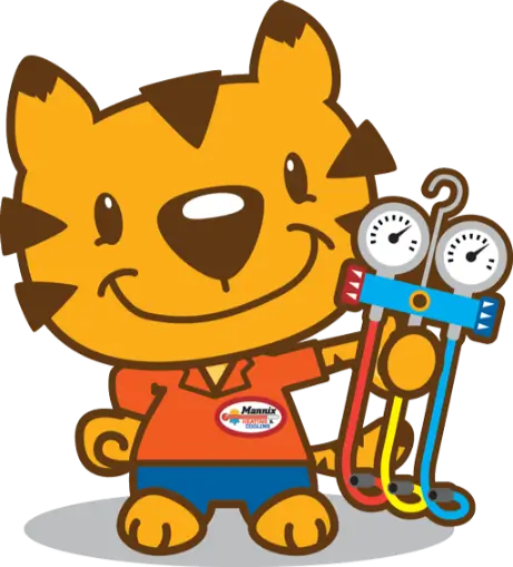 Mannix Heating and Cooling Cat Mascot